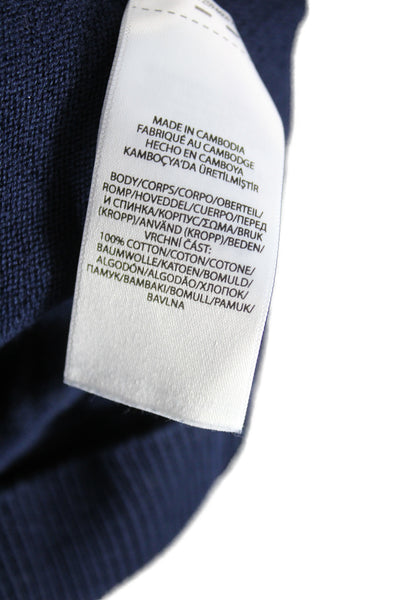 Polo Ralph Lauren Mens Dark Blue Pullover Mockneck Cotton Size M