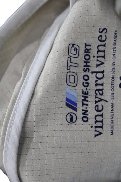Vineyard Vines Mens Chino Shorts White Cotton Blend Size 31