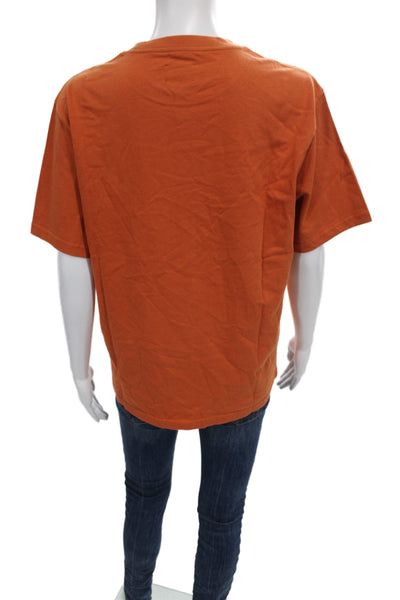 Aime Leon Dore Mens Orange Cotton Crew Short Sleeve T-Shirt Size S