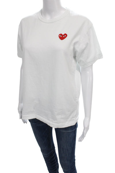 Play Comme Des Garcons Womens Short Sleeve T-Shirt White Size M