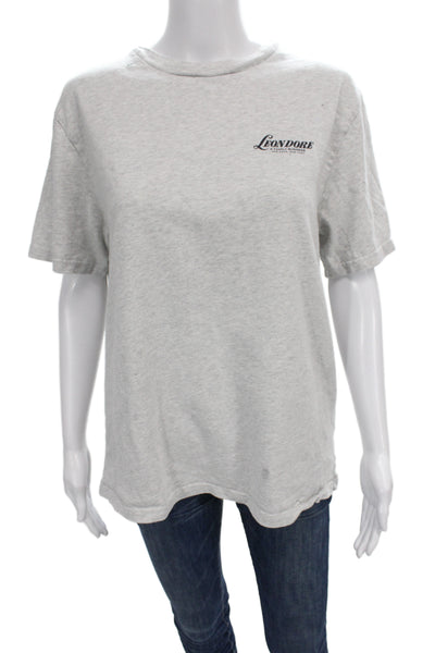 Aime Leon Dore Mens Gray Graphic Cotton Crew Neck Short Sleeve T-Shirt Size M