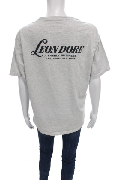 Aime Leon Dore Mens Gray Graphic Cotton Crew Neck Short Sleeve T-Shirt Size M