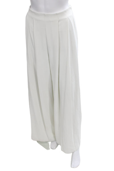 L'Agence Womens White Dress Pants Zip Closure 31 Inseam Size 4