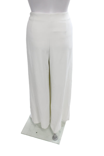 L'Agence Womens White Dress Pants Zip Closure 31 Inseam Size 4