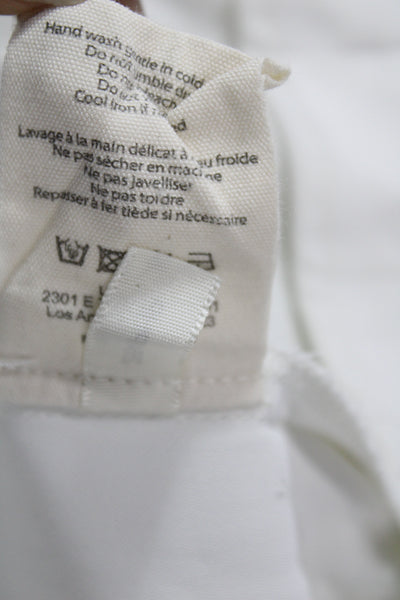 L'Agence Womens White Dress Pants Zip Closure 31 Inseam Size 4