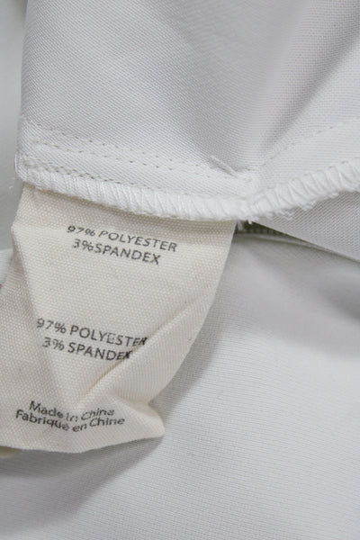 L'Agence Womens White Dress Pants Zip Closure 31 Inseam Size 4