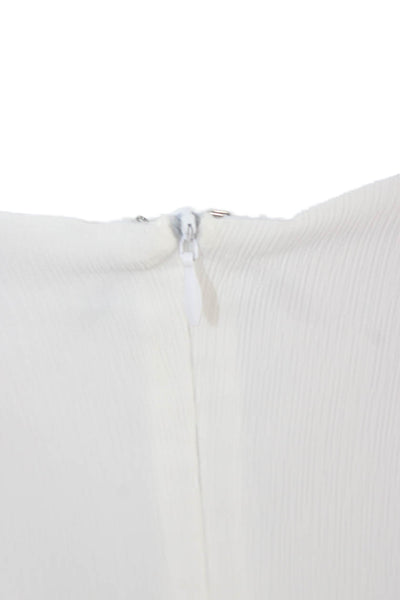 Superdown Women Mini Slip Dress White Sleeveless Hook Eye Size S