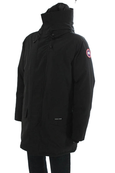 Canada Goose Mens Parka Black High Neck Drawstring Size XL
