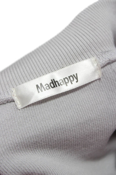 Madhappy Unisex Pullover Sweatshirt Gray 100% Cotton Long Sleeve Size S