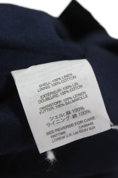 J Crew Unisex Dark Blue Drawstring Beach Solid Cotton Stretch Shorts Size XS