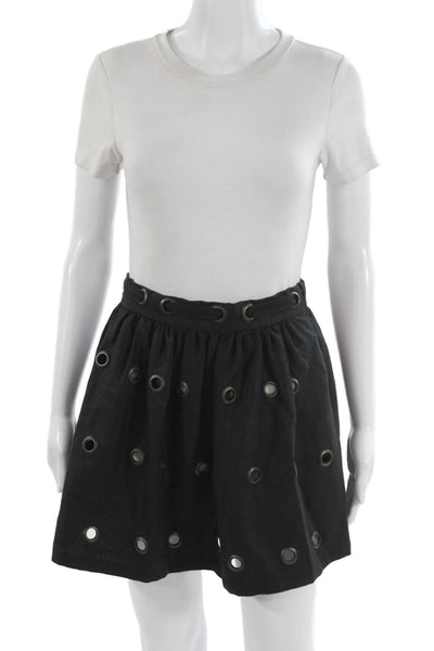 Opening Ceremony Women Black A-Line Mini Skirt Size XS