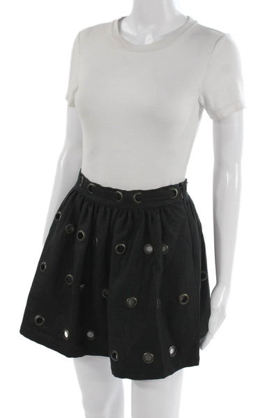 Opening Ceremony Women Black A-Line Mini Skirt Size XS