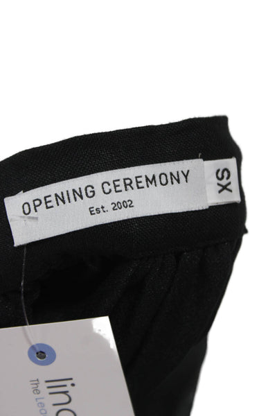 Opening Ceremony Women Black A-Line Mini Skirt Size XS