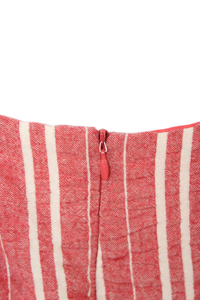 Ett: Twa By Anthropologie Women Jumpsuit Sleeveless Red Cotton Ramie Size L