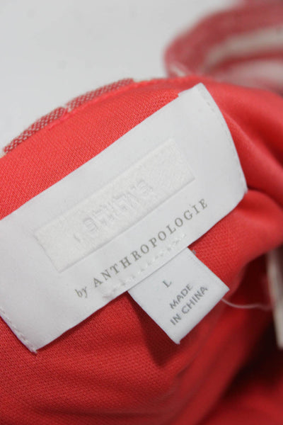 Ett: Twa By Anthropologie Women Jumpsuit Sleeveless Red Cotton Ramie Size L