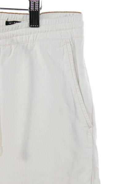 Scotch & Soda Mens White Jogger Pants Drawstring Cotton Linen Size 33