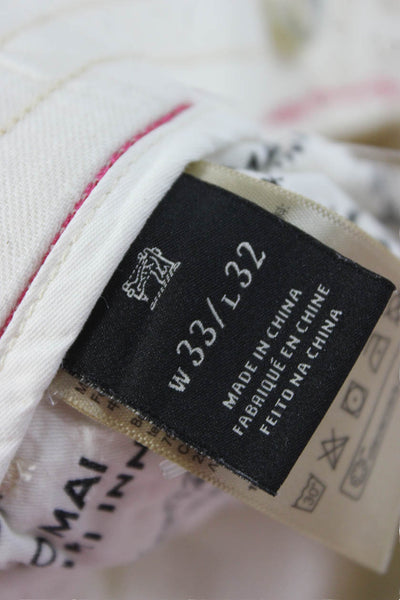 Scotch & Soda Mens White Jogger Pants Drawstring Cotton Linen Size 33