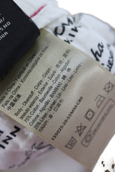Scotch & Soda Mens White Jogger Pants Drawstring Cotton Linen Size 33