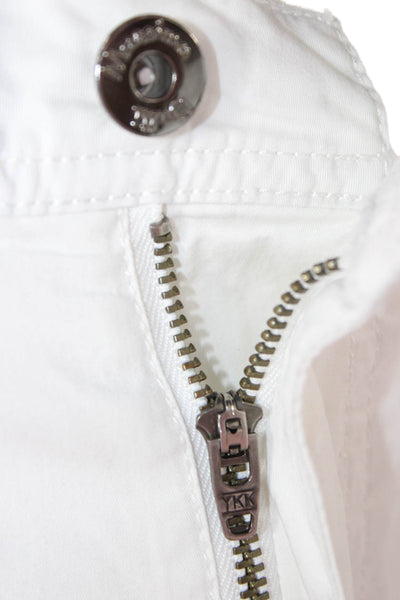 Massimo Dutti Mens White Chino Pants 98% Cotton Button Fly Size 34