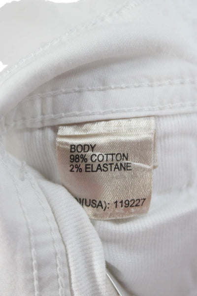 Massimo Dutti Mens White Chino Pants 98% Cotton Button Fly Size 34