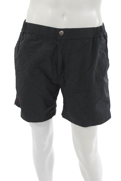 Venroy Mens Zipper Fly Lightweight Swim Trunks Gray White Size 2XL