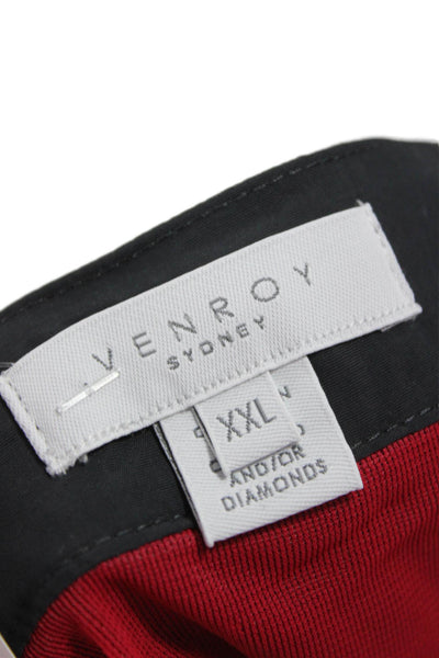 Venroy Mens Zipper Fly Lightweight Swim Trunks Gray White Size 2XL