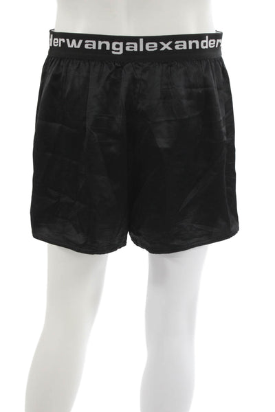 T Alexander Wang Mens Boxer Shorts Black Silk Solid Size L