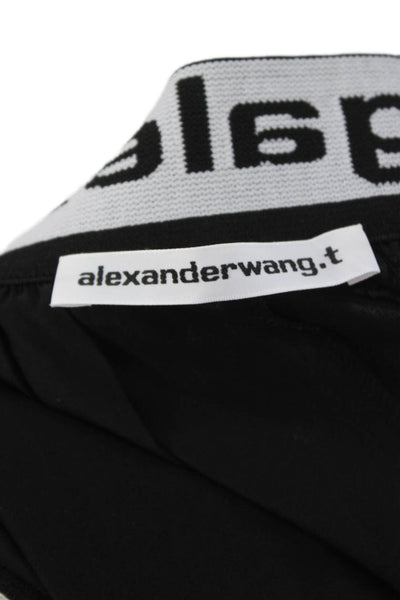 T Alexander Wang Mens Boxer Shorts Black Silk Solid Size L