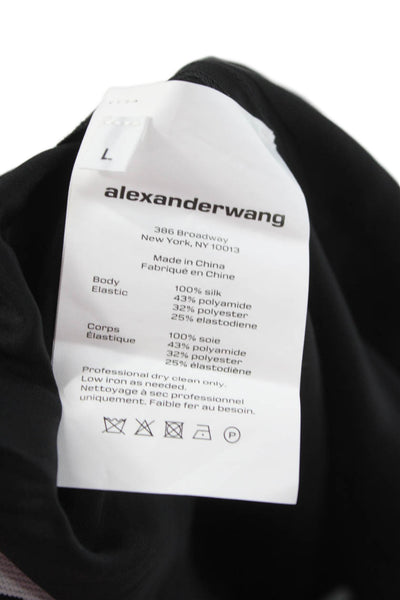 T Alexander Wang Mens Boxer Shorts Black Silk Solid Size L