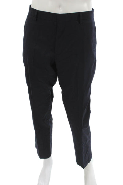 J Crew Men Dark Blue Wool Dress Pants Solid Size 34