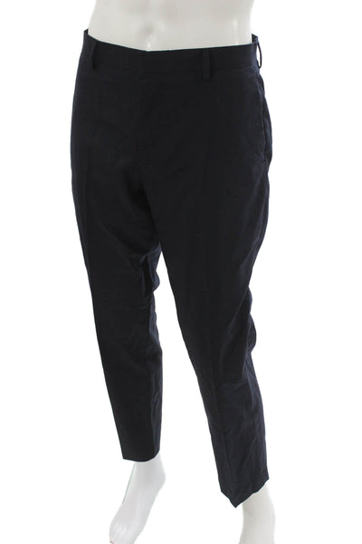 J Crew Men Dark Blue Wool Dress Pants Solid Size 34
