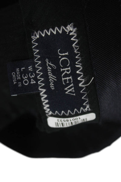 J Crew Men Dark Blue Wool Dress Pants Solid Size 34