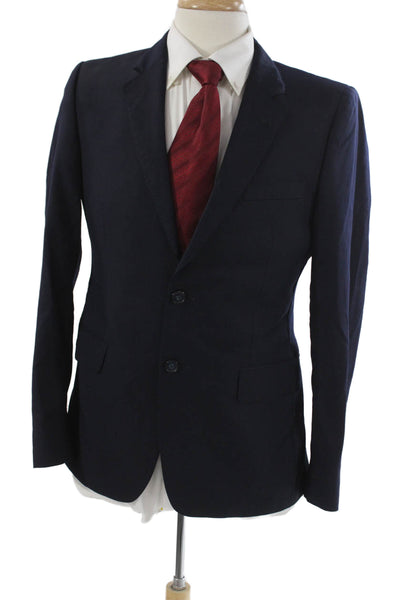 Charles Tyrwhitt Mens Dark Blue Wool 2 Piece Suit Jacket Button Size 38