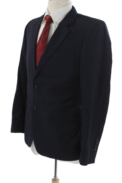 Charles Tyrwhitt Mens Dark Blue Wool 2 Piece Suit Jacket Button Size 38
