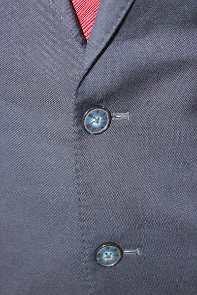 Charles Tyrwhitt Mens Dark Blue Wool 2 Piece Suit Jacket Button Size 38