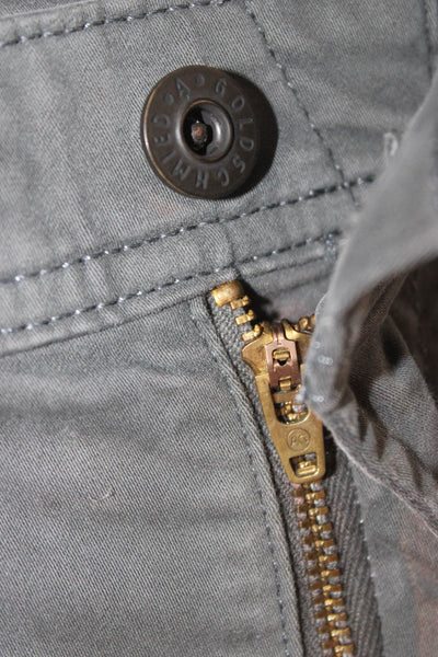 AG Adriano Goldschmied Men Chinos Dark Gray Cotton Stretch Size 34