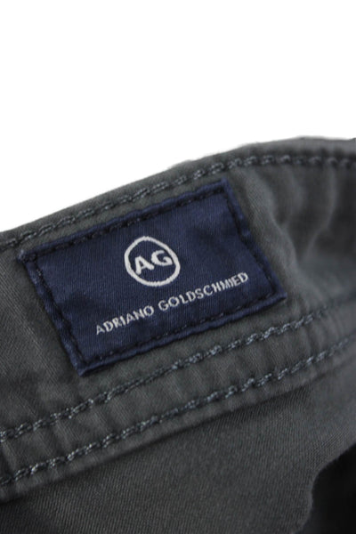 AG Adriano Goldschmied Men Chinos Dark Gray Cotton Stretch Size 34