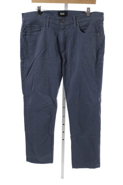 Paige Black Label Mens Chinos Blue Cotton Size 34