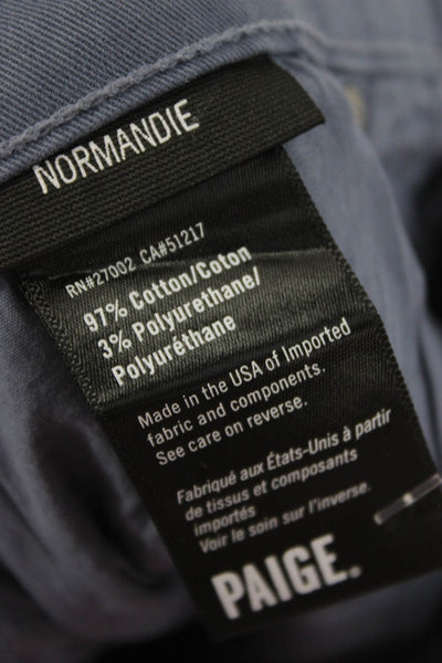 Paige Black Label Mens Chinos Blue Cotton Size 34
