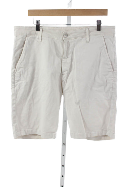 AG Adriano Goldschmied Mens Chino Shorts White Size 34