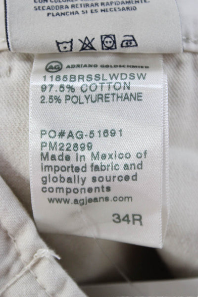 AG Adriano Goldschmied Mens Chino Shorts White Size 34