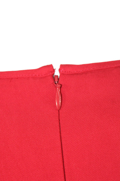 Brooks Brothers Womens A-Line Red Viscose Long Sleeve Midi Dress Size 2