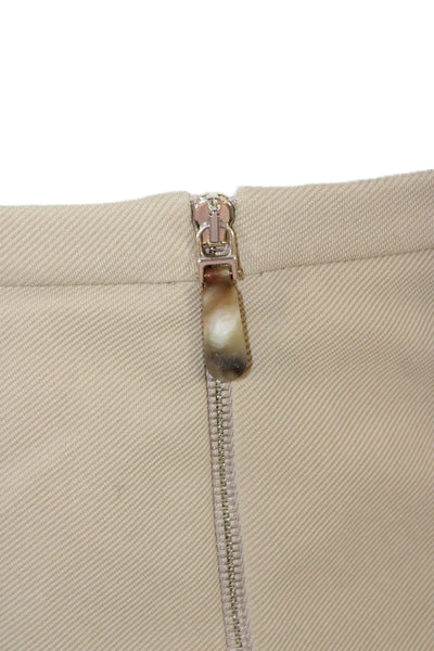 Max Mara Womens Beige Pencil Midi Skirt Size 2