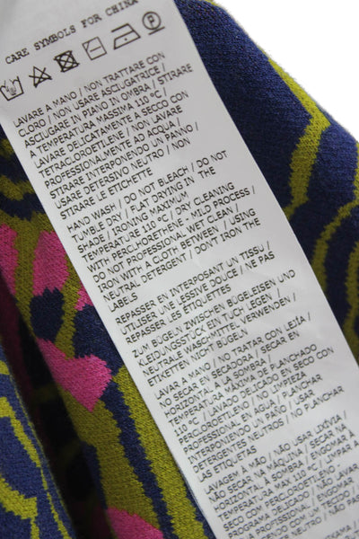 Sportmax Women Straight Pencil Skirt Multicolor Geometric Viscose Midi Size S