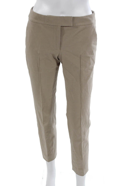 Akris Punto Women Ankle Dress Pants Beige 95% Cotton 5% Elastane Size 2