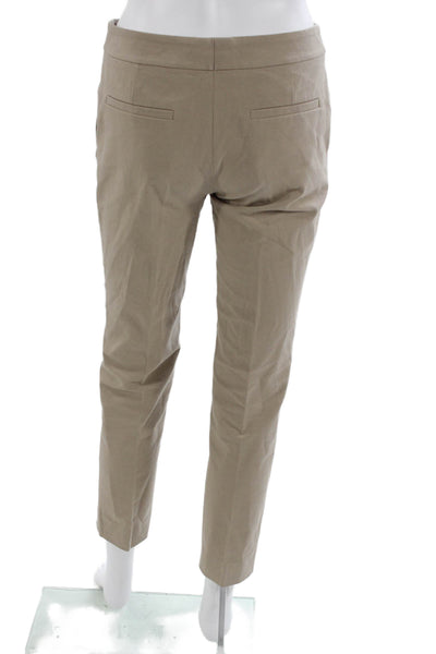 Akris Punto Women Ankle Dress Pants Beige 95% Cotton 5% Elastane Size 2