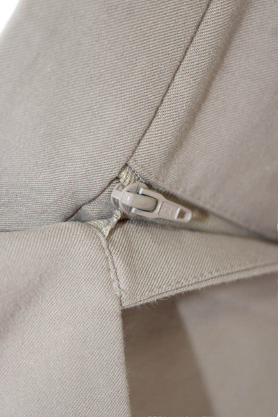 Akris Punto Women Ankle Dress Pants Beige 95% Cotton 5% Elastane Size 2