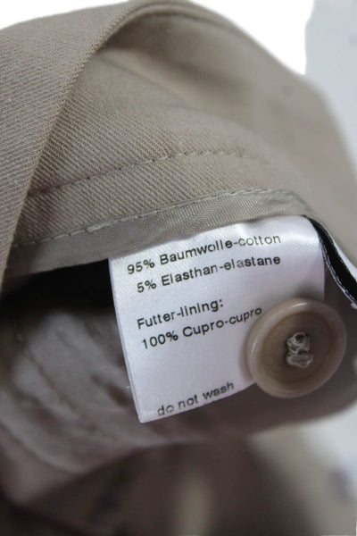 Akris Punto Women Ankle Dress Pants Beige 95% Cotton 5% Elastane Size 2