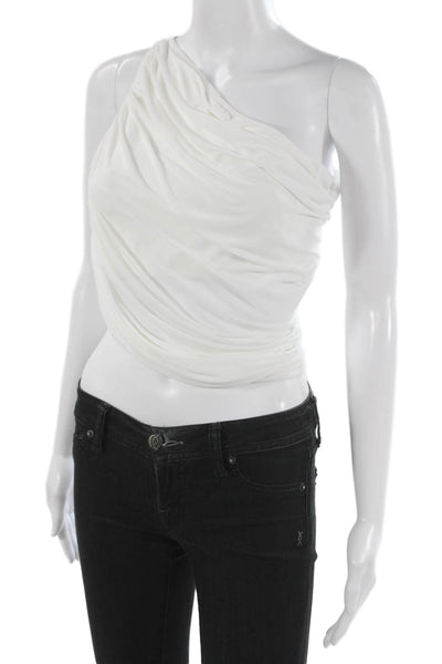 Norma Kamali Womens Sleeveless White Modal Cotton Tank Top Size M