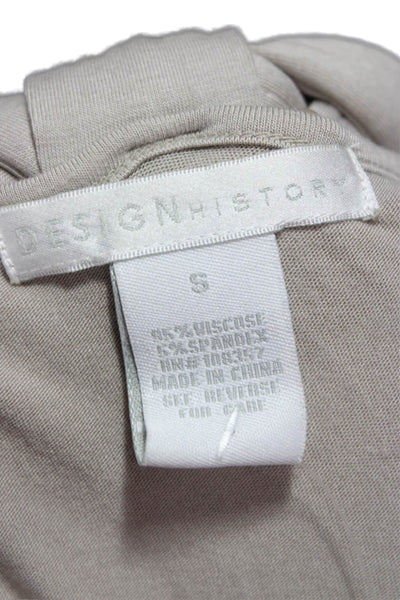 Design History Women Tank Dress Beige Boho Sleeveless Viscose Spandex Size S